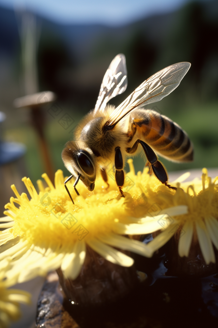 蜜蜂益虫摄影图