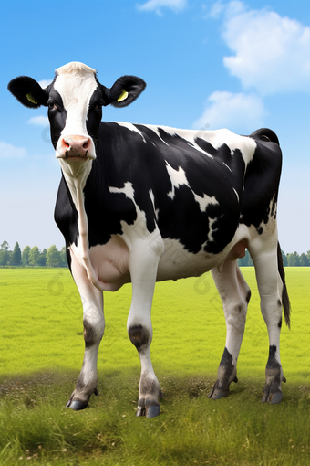 乡村荷斯坦奶牛摄影图