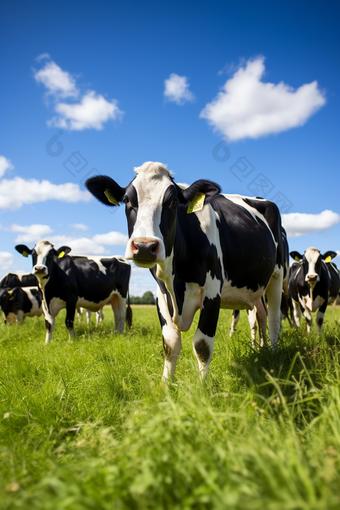乡村荷斯坦奶牛牛群摄影图