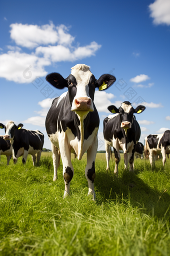 荷斯坦奶牛牛群乡村摄影图