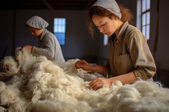 羊毛手工工厂摄影图