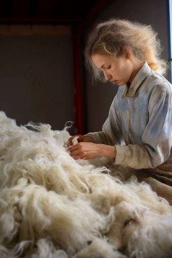 标准羊毛手工摄影图