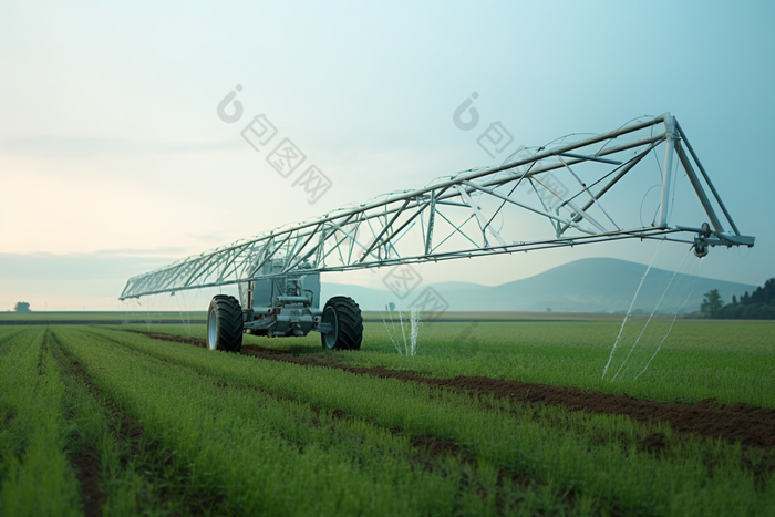 农田作物种植机械用具灌溉机摄影图