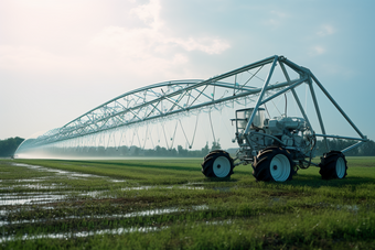 农业农村庄稼农田种植<strong>机械</strong>用具灌溉机摄影图