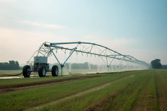 农业农村庄稼农田机械用具灌溉机摄影图