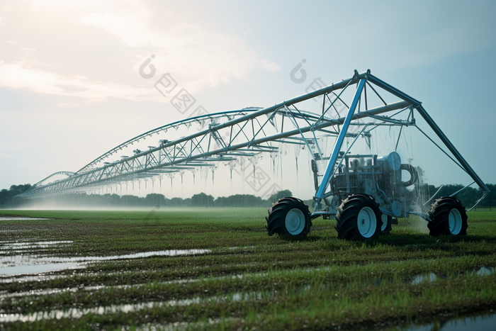 种植机械用具灌溉机摄影图
