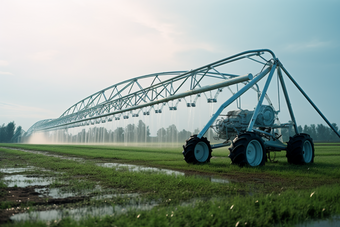 农业庄稼农田作物种植机械用具灌溉机摄影图