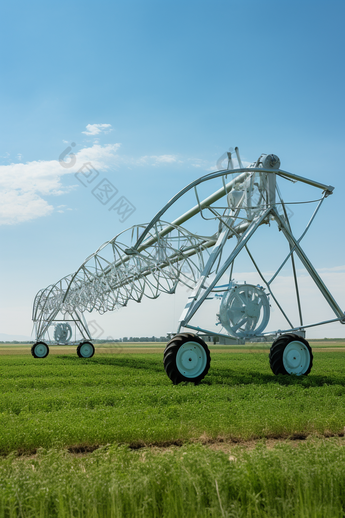 农业农村庄稼农田作物种植机械用具灌溉机摄影图