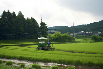 农业农村庄稼农田作物种植机械用具种植机摄影图