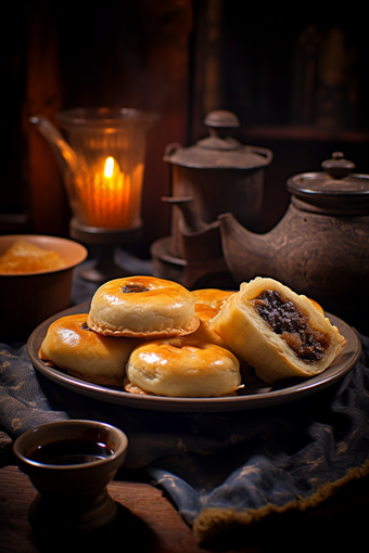 中国餐饮地方特色稻香村中式糕点摄影图
