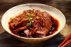 中国美食地方特色川菜夫妻肺片摄影图