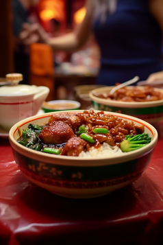 中国餐饮美食地方特色茶餐厅菜品摄影图