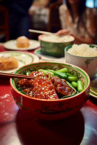 特色港式茶餐厅菜品摄影图