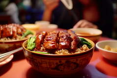 中国餐饮美食地方特色港式茶餐厅摄影图