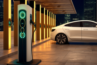 高新产业智能节能新能源汽车充电场科技图片