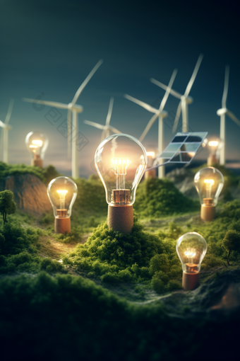 环保低碳节能新能源绿色概念摄影图