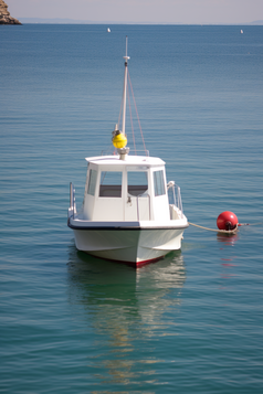 小型钓船停泊摄影图