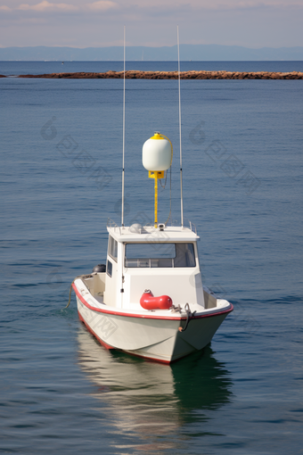 捕捞钓船停泊摄影图