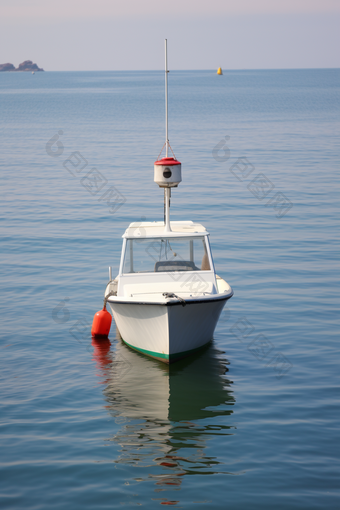 小型捕捞钓船停泊摄影图
