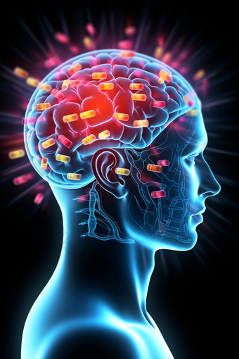人类大脑治疗概念摄影图