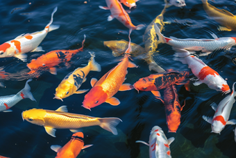 水产鱼类养殖海鲜餐饮生鲜河鲜锦鲤摄影图