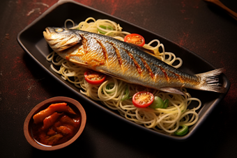 水产海产鱼类养殖<strong>海鲜</strong>餐饮生鲜青鱼摄影图