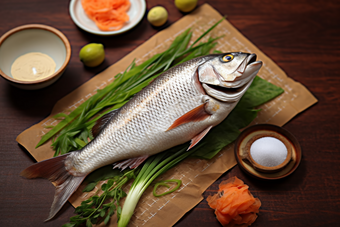 海鲜餐饮生鲜河鲜鲢鱼摄影图