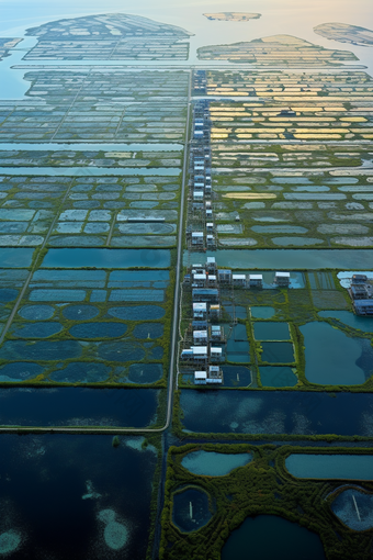 水产海产餐饮生鲜河鲜河蟹塘场景摄影图