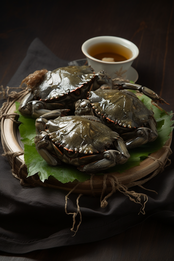 水产海产蟹类海鲜餐饮生鲜河鲜河蟹人工养殖摄影图