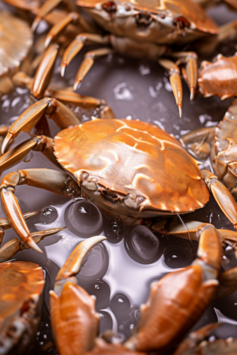 水产海产蟹类海鲜餐饮生鲜河鲜大闸蟹生鲜摄影图