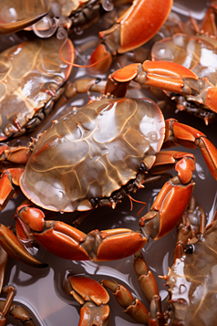水产海产蟹类养殖海鲜餐饮河鲜大闸蟹生鲜摄影图