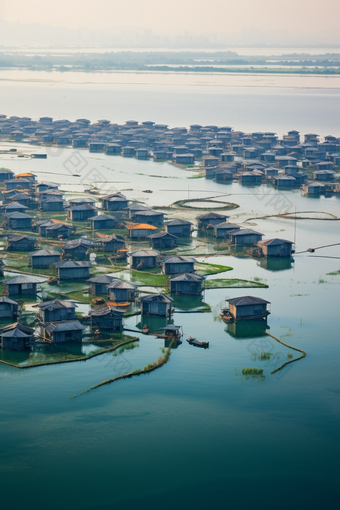 水产海产蟹类养殖海鲜餐饮生鲜河鲜大闸蟹养殖户场景摄影图