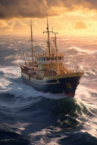 金枪鱼捕捞专业渔船捕捞运输摄影图