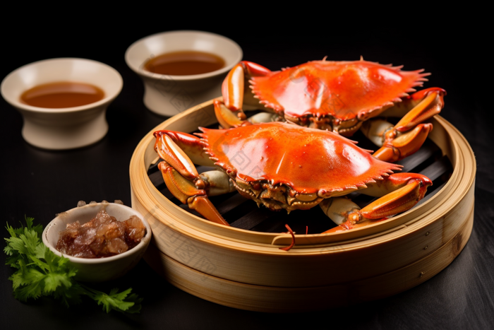 蟹类养殖海鲜餐饮生鲜河鲜梭子蟹摄影图