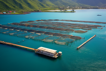鲍鱼海水养殖摄影图