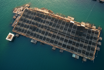 河鲜海带工厂养殖摄影图