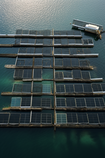 水产海产海藻类养殖海鲜生鲜河鲜海带工厂养殖摄影图