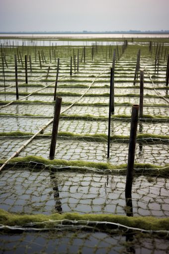 水产海产养殖海鲜餐饮生鲜河鲜紫菜海水养殖摄影图
