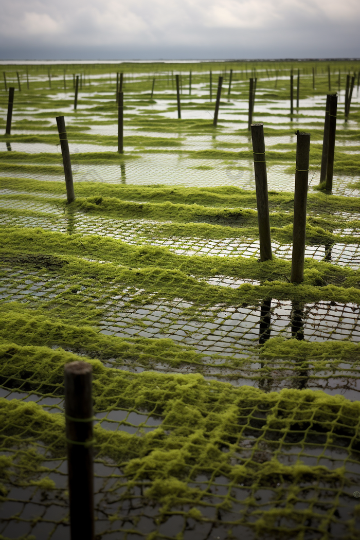 水产海产海藻类海鲜餐饮生鲜河鲜紫菜海水养殖摄影图