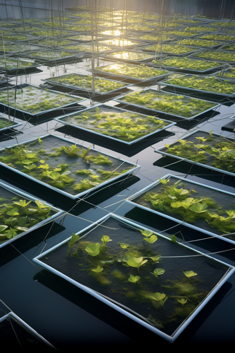 餐饮生鲜河鲜紫菜工厂养殖摄影图