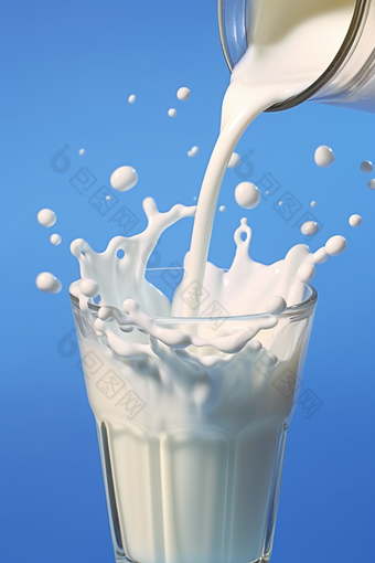 飞溅的牛奶液体营养