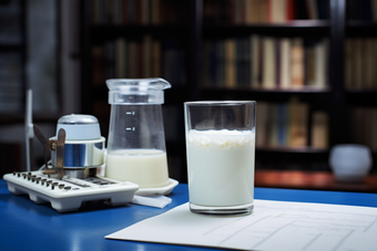 生鲜乳食品实验质检摄影图
