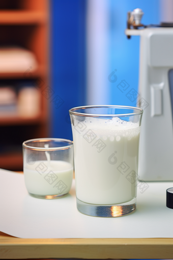 生鲜乳食品质量实验摄影图