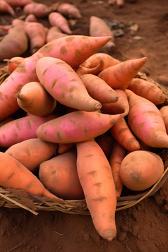 红薯种植摄影图