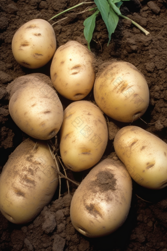 培育土豆摄影图