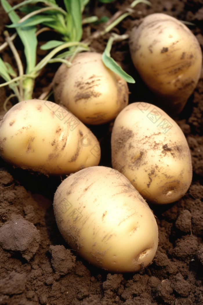 培育采摘土豆摄影图