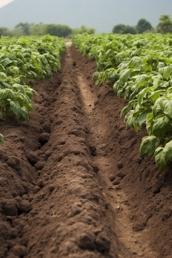 美味土豆人工培育种植摄影图