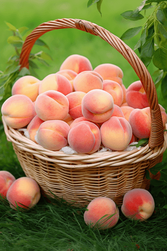 果蔬采摘桃子农业类摄影图