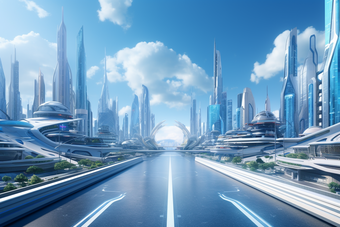 未来城市<strong>发展</strong>建筑科技感摄影图