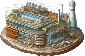 地热发电厂概念图科技新能源环保环境低碳摄影图